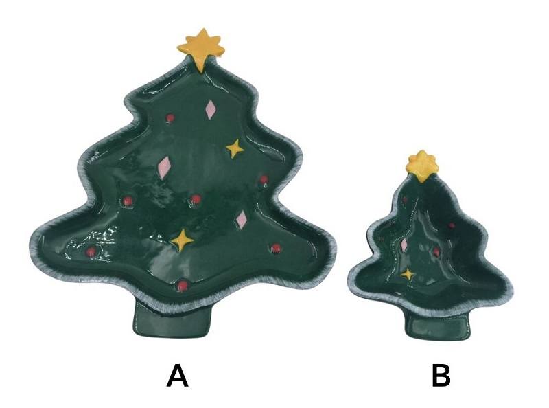 Mencari pusat meja Krismas anda? Temui plat pokok seramik buatan tangan kami.