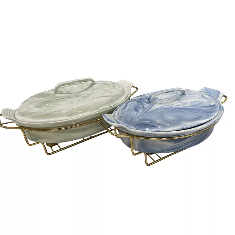 Plat Seramik Marbling yang Elegan