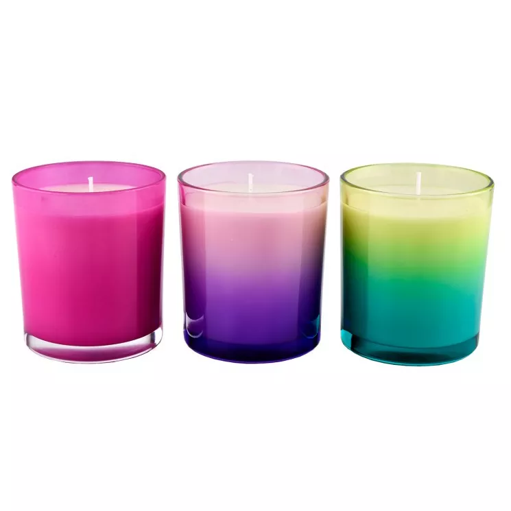 Pemegang Lilin Kaca Warna Gradien