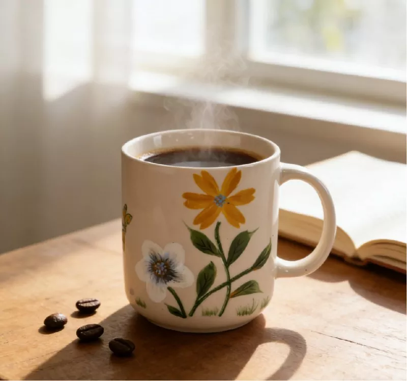 Mug Seramik Bunga Lukisan Tangan Mug Seramik Bunga Lukisan Tangan