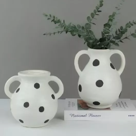 Polka Dot Stoneware Vase Polka Dot Stoneware Vase