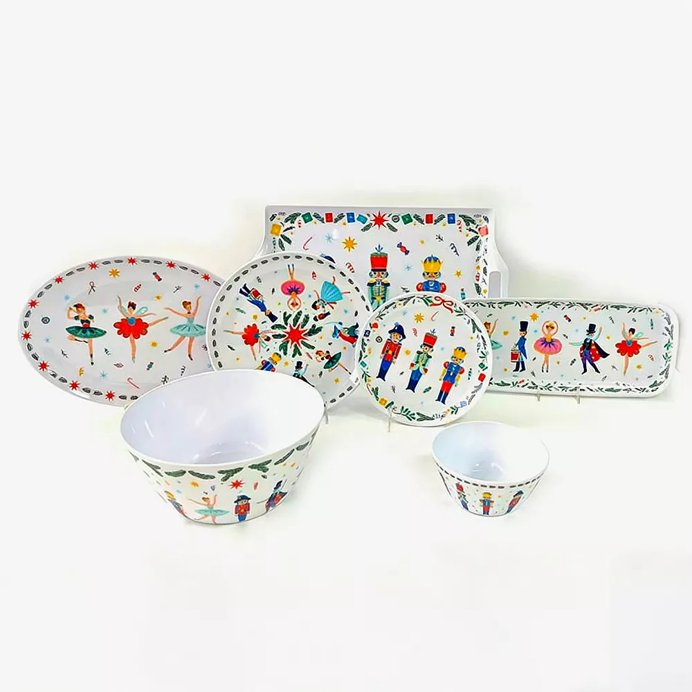 Set Pinggan Pinggan Porselin Balet Nutcracker