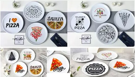 Set Pinggan Seramik Bertemakan Pizza Set Pinggan Seramik Bertemakan Pizza