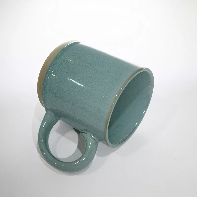 Mug Biru Perjalanan Seramik Moden yang Mudah