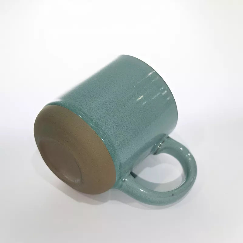 Mug Biru Perjalanan Seramik Moden yang Mudah