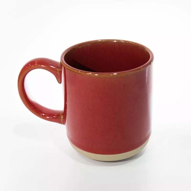 Mug Merah Perjalanan Seramik Moden yang Mudah