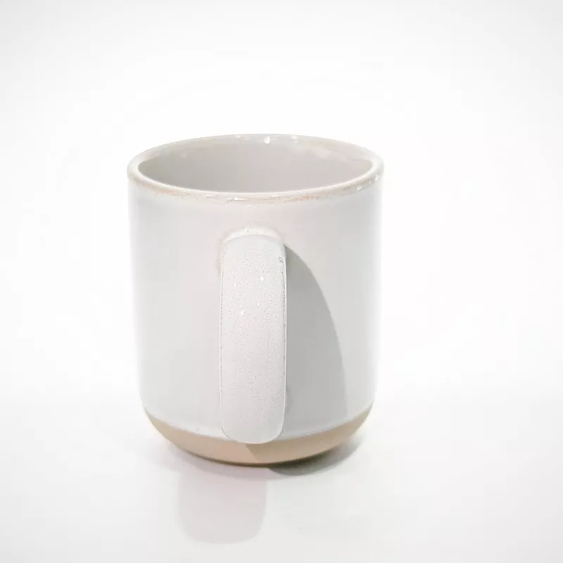Mug Putih Perjalanan Seramik Moden yang Mudah