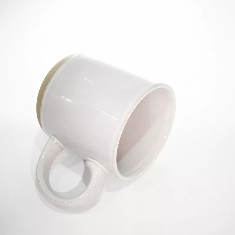 Mug Putih Perjalanan Seramik Moden yang Mudah
